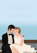 Parks and Recreation - Leslie Knope - Ben Wyatt - I love you and I like you created by @alexcliffyart