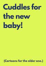 A funny card for a mum who just had a second baby. created by A Mother Place