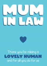 Mother in Law Mother's Day Card - Thank You Mother-in-law - Funny Second Mum created by Bev O'Connor || @oconnordesign