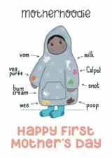 Funny 1st Mother’s Day Card For A New Mum - Motherhoodie created by Presents Felt