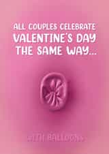 Balloon Knot Anal Sex Card – Hilariously Naughty Valentine's Day card created by Picardso