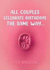 Balloon Knot Anal Sex Card – Hilariously Naughty Birthday card created by Picardso