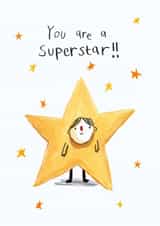 Encouragement Card for Children, You are a superstar created by @Jodsween