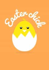 Cute Easter Card - Easter chick - Egg - Easter egg created by Hindlet Hideaway 
