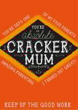 Mum Mother's Day. Birthday Jacobs Cracker Card - You're an Absolute Cracker created by  la la la     Designs