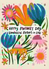 Happy Mother's Day Wonderful Mother In Law-Pretty-Floral-Mother's Day Card created by @AimeeStevens.Design