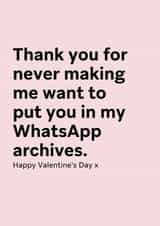 Funny Valentine's Card for Partners - Thank you for being well behaved created by Thursday