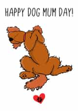 Cute Mothers day card for Dog loving mum created by Wonder illustration