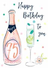 Cute Birthday Card - 75 - Fizz created by Katie Phythian Design