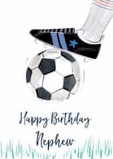 Nephew birthday card - football and football boot - Happy Birthday created by Katie Phythian Design