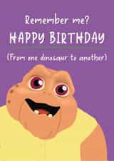 Funny birthday card for a friend From the Stone Age - Dinosaurs TV created by LittleTalesByGem