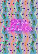 Valentines card - ooh you make me live created by Emma Mattinson Design Studio