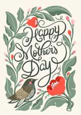 Classic Mother's Day Card - Floral - Bird created by catantrell