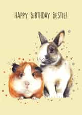 Cute Birthday Card - Happy Birthday Bestie! created by Splatterworks