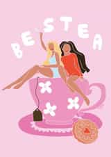 Cute Galentines Day card for best friend, bestie - Valentine's Day - mates love created by Absolutely Adela