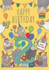 Cute Birthday Card - 2nd - Sheep created by FELLTARN