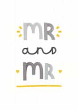 Cute Wedding Card - Mr and Mr - LGBTQ+ created by Joanne Hawker