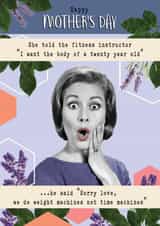 Funny Mother's Day Card - Vintage - Fitness created by Quitting Hollywood