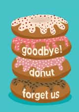Cute Leaving Card - Goodbye! Donut Forget Us created by Running with Scissors