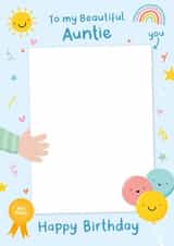 My Beautiful Auntie Birthday Card - Drawing of Auntie created by Macie Dot Doodles