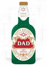 Classic birthday card - Dad -  beer bottle created by 0nly Me!