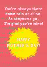 Stepmum Mother's Day Card - Rain or Shine created by size3art