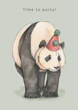 Time to party - celebration, congratulations, party panda. created by Dani Williams