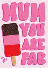 Cute Card For Mothers Day or Birthday- Mum You Are Fab created by Studio Sage UK