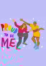 Proud To Be Me Purple Pride Greeting Card created by Cards Inc.lusive