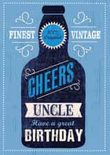 Classic male birthday card for Uncle - craft beer - Cheers Uncle created by 0nly Me!