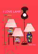 Funny Valentine’s Day Card for Anchorman Fans - l LOVE LAMP - Brick Tamland created by Smelly Projects