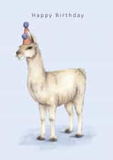 Llama party animal birthday card created by Dani Williams