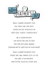 Father's Day Card - Funny Poem for Dad - Happy Father's Day created by Nicola Andrews