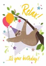 Sloth birthday created by Katy Clemmans