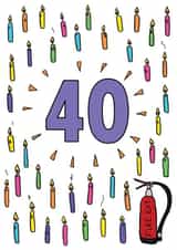 That's a Lot of Candles 40th Birthday Card created by Kat Willott