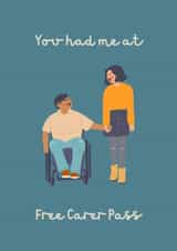 Wheelchair Valentines Day - Carer Pass created by DisableThis