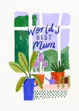 Mother's Day Card, Gardening, Plants, Pretty Greenhouse created by Jessica Smith Illustration 