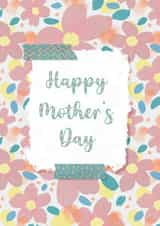 Happy Mother's Day Card - Scrapbooking Craft - Painted Flowers - Floral Pattern created by Slinkeee Illustration