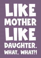 Cheeky Mother's Day Card - Like Mother Like Daughter created by Naomi Park