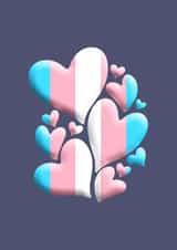 Cute Love Card - Trans - Transgender - Hearts created by Jodie