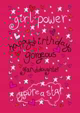Cute Birthday Card - Gorgeous Girl Power - Granddaughter created by Paperlicious