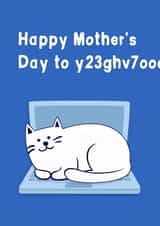 Funny Mother's Day Card - From the Cat - Keyboard created by This is Awesome