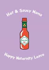 Cheeky Pregnancy Card - Maternity - Hot & Saucy Mama created by @Laura Lonsdale Designs