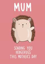 Cute Mother's Day Card - Sending you hedgehugs created by Pen and Puns 