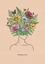 Thinking of you - Flower bouquet - Nature lover Card created by Abbi Olivia Designs