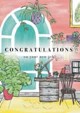 Congratulations - New Job - Work from Home Job - WFH card created by Abbi Olivia Designs