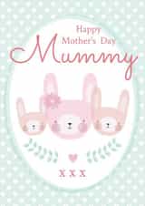 Cute Mother's Day card - from Daughters - Bunny created by Juniper and Rose Studio