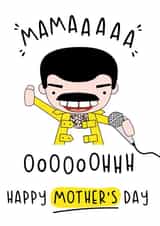 Funny Freddie Mercury Mother's Day Card created by Nicollette West