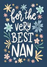 Cute Mother's Day Card - The Very Best Nan created by Natalia Gonzalez