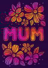 A beautiful, modern, floral Mother’s Day card. created by Ellie Newbury